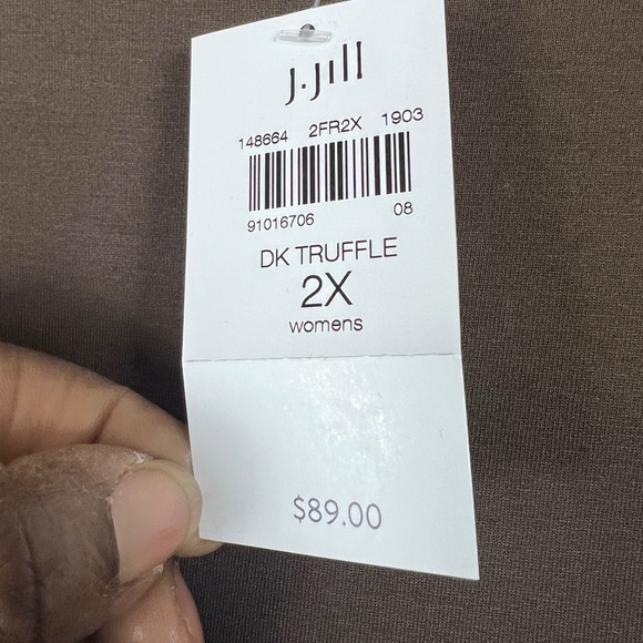 J. Jill Wearever Dress Sleeveless Midi Dark Green 2X Rayon Stretch - Picture 5 of 10